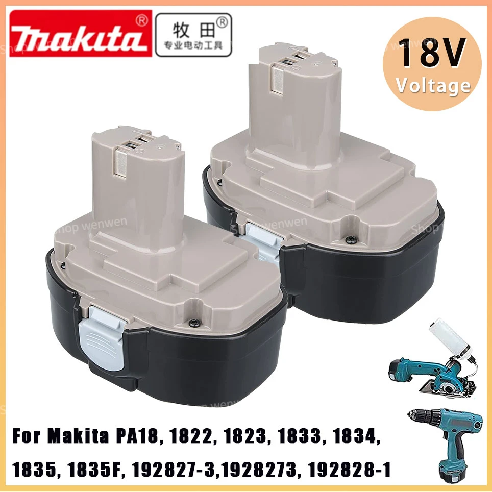 

18V Makita 4800mAh/6800mAh/9800mAh Ni-MH Battery Replace PA18 1822 1823 1833 1834 1835 1835F 192828-1 192829-9