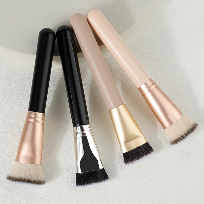 Pinceau de maquillage unique, pinceau plat pour fond de teint, 163 pinceaux de réparation, brosse crème, pinceau de maquillage doux, beauté