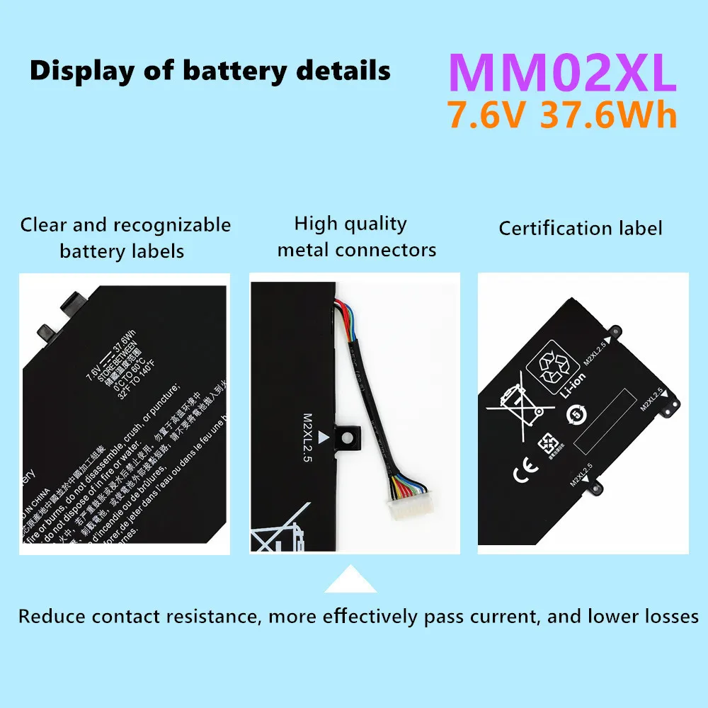 

MM02XL L27868-1C1 Battery For hp Pavilion 13-AN0000TU HSTNN-DB8U L27868-2D1 HSTNN-IB8Q L28076-005 180612-219
