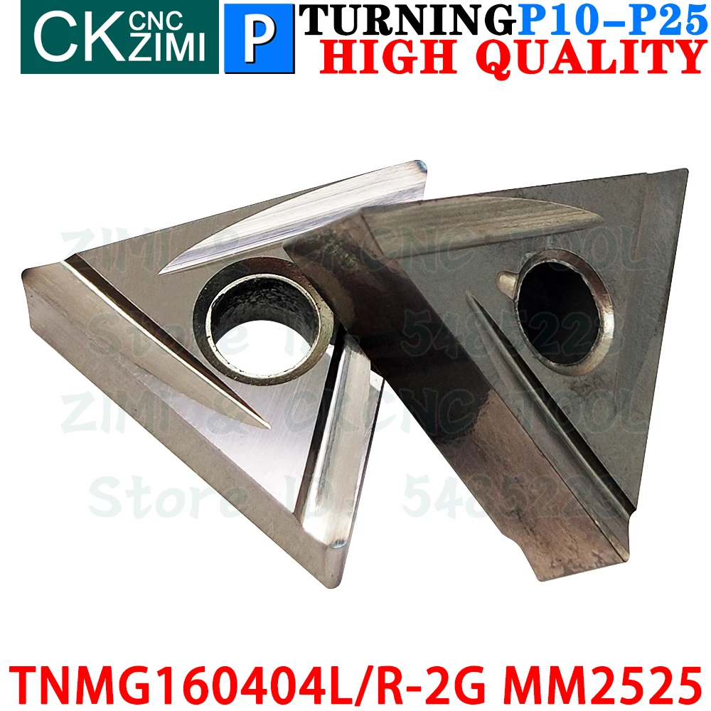 TNMG160404L-2G MM2525 TNMG160404R-2G MM2525 إدراج كربيد الشق   يُدرج تحول إدراجات أدوات TNMG 1604 R / L 2G TNMG160404 مخرطة معدنية CNC أدوات القطع