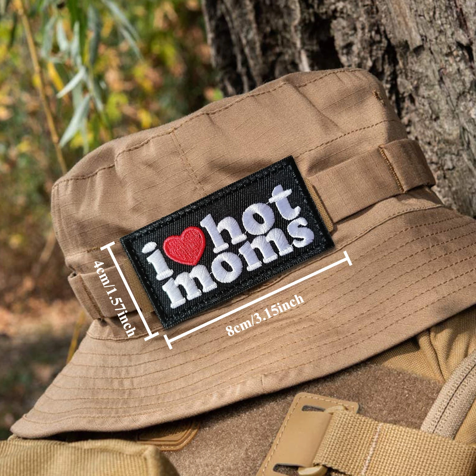 أنا أحب الأمهات الساخنة التكتيكية المطرزة التصحيح مضحك هوك وحلقة ميمي بقع المعنويات شارة الجيش العسكري شارة ظهره ملصقات