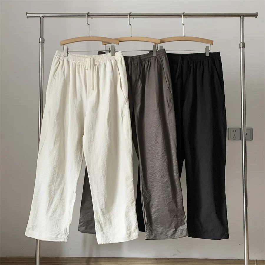 

Быстросохнущие повседневные брюки Goldwin с пузырчатой текстурой, унисекс, высококачественные, солнцезащитные, свободные, широкие, для активного отдыха, с пылезащитным мешком