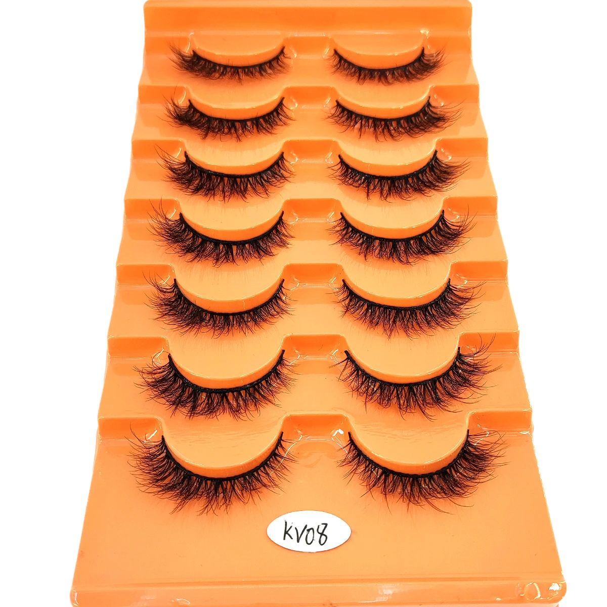 ขนตาปลอมแบบไขว้ 7 คู่ ขนตาฟูฟ่อง ยาว หนา งอน นุ่ม สำหรับแต่งหน้าแบบดราม่า ใช้ซ้ำได้