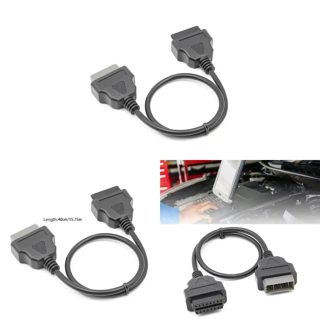  14 Pin OBD to OBD2 16Pin Connector Adapters 14 Pin OBD OBD2 Extension
