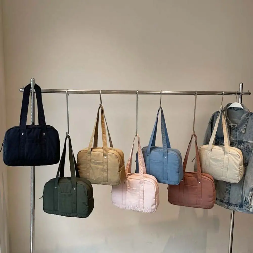 

Fashionable Korean Style Women Shoulder Bag Large Capacity Solid Color Casual Underarm Bag Handbag Simple Tote Bag Travel