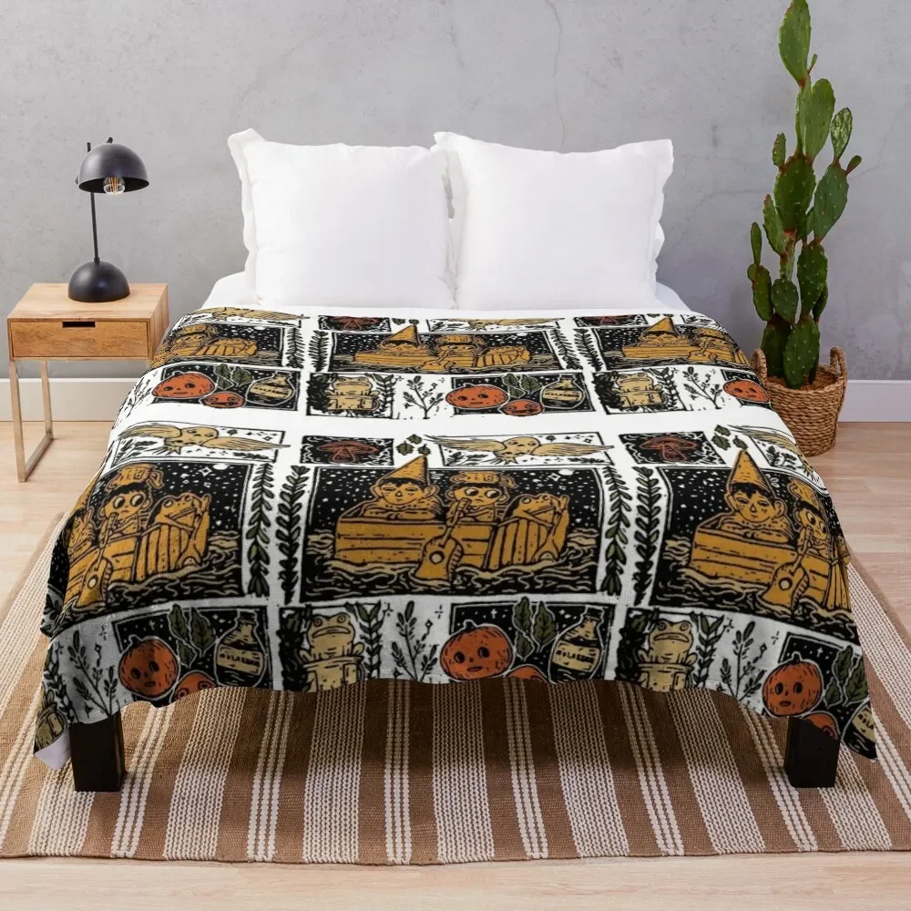 

Pottsfield harvest festival Don your vegetables Throw Blanket anime Vintage Tourist Blankets