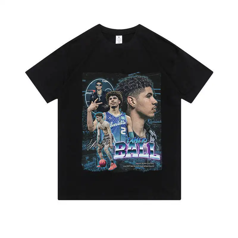 LaMelo Basketball Ball Player Cotton T-shirt Unisex Women Fans Essentials Short Sleeve Tee Fashion Luxury Brand Classic Tops