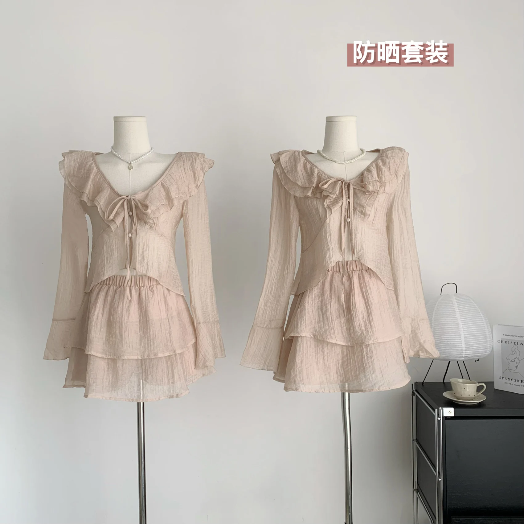

Casual Fashion Skirt Suit Women's New 2023 Autumn Shirt And Long-sleeved Shirt Top 2-piece Set