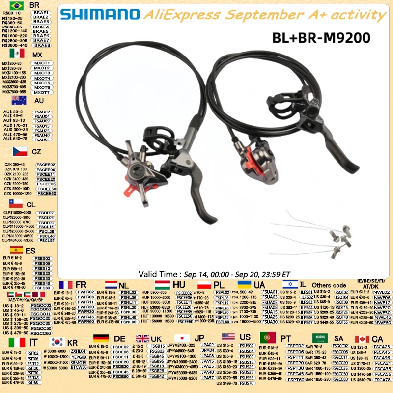 2025 NEUE Shimano XTR M9200 M9220 Hydraulische Scheibenbremse 2-Kolben 4-Kolben 1 Paar MTB Mountainbike Bremse Fahrrad Teile