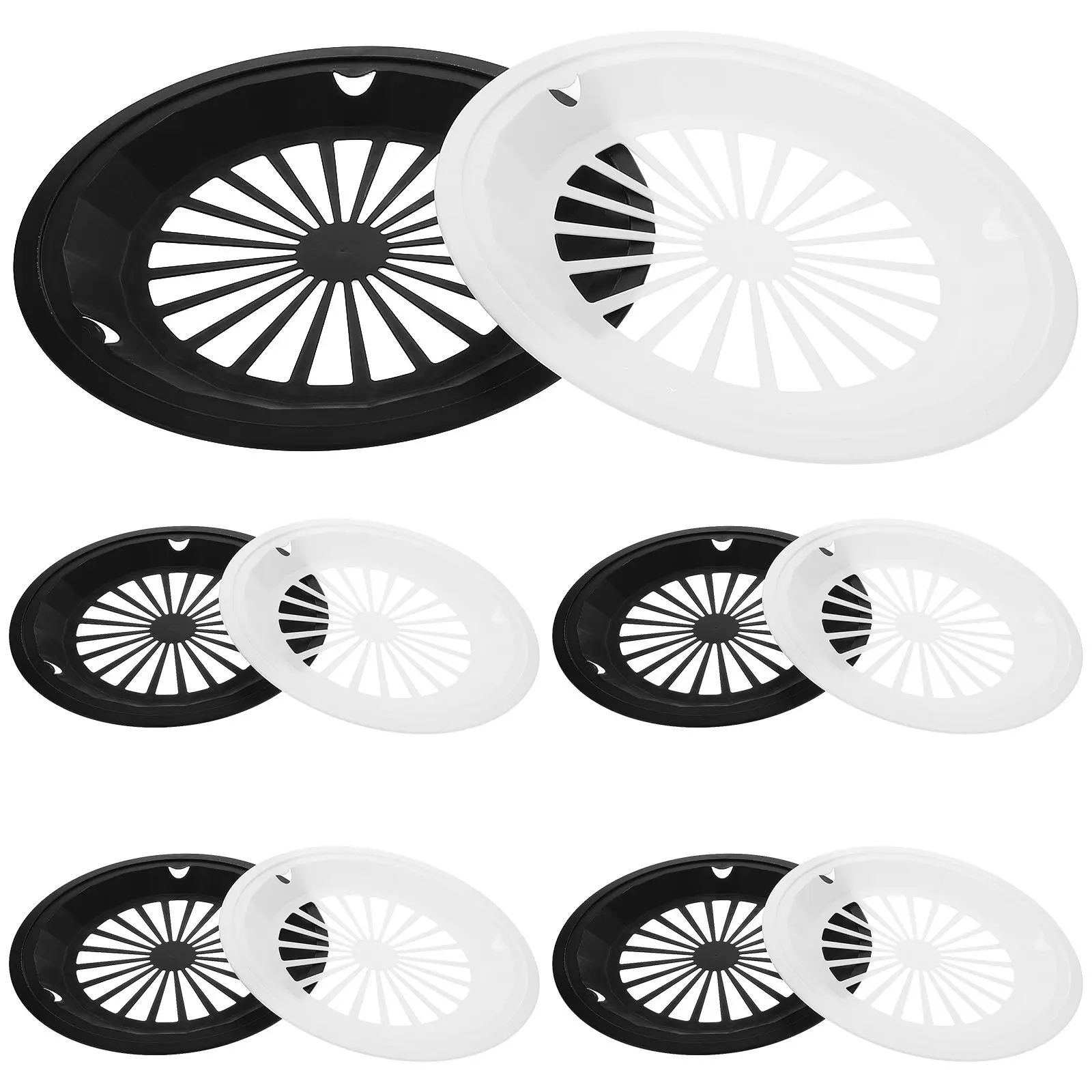 

10 Pcs Hollow Picnic Tray Sturdy Plastic Draining Basket for Fruit Vegetable Kitchen Gadgets Reusable Food Snack