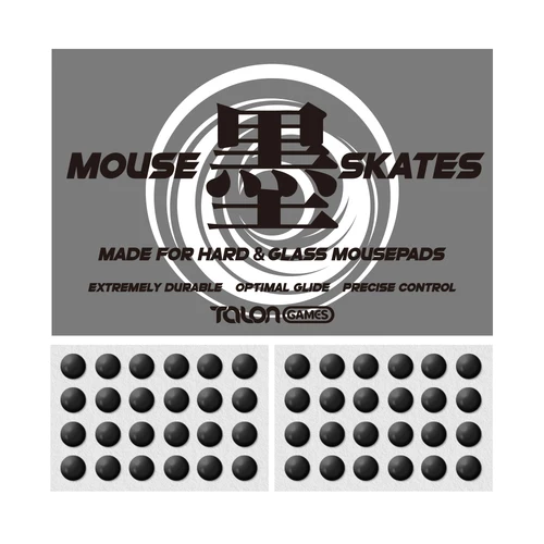 TALONGAMES UHMW-PE Patines de ratón de 48 puntos universales para alfombrillas de ratón duras, 6 mm, alta durabilidad, rendimiento duradero (serie SUMI)