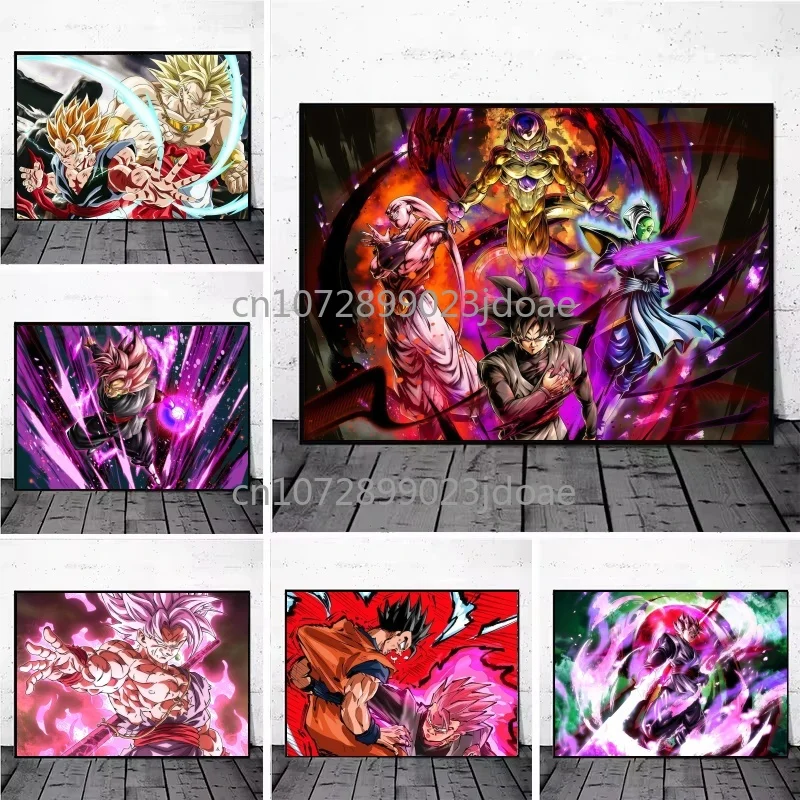 

Classic Bandai Dragon Ball Goku Vegeta Kakarote Broly Simple Interior Decoration Art Painting Canvas Painting HD Picture Gift