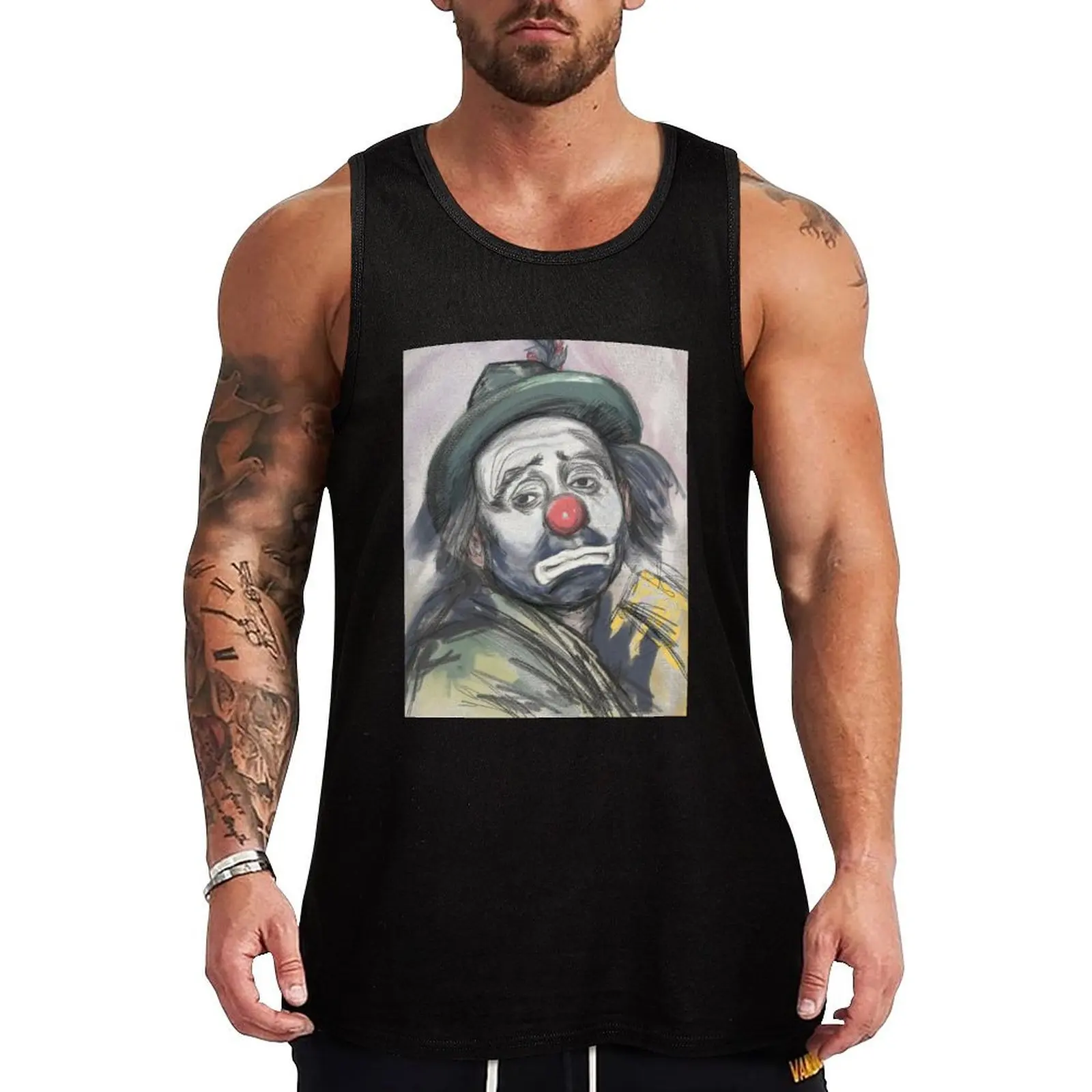 

Sad Clown Tank Top bodybuilding man Men's sleeveless gym shirts Men's t-shirt sleeveless tshirts for men