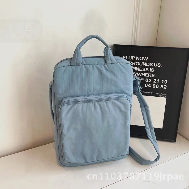 

Женская сумка для планшета большой емкости, портативная сумка через плечо с местом для хранения файлов, сверхлегкая водонепроницаемая нейлоновая городская сумка