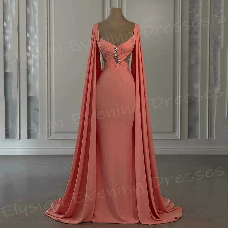 Fascinerende Dames Zeemeermin Elegante Avondjurken Sexy V-Hals Mouwloze Prom Jurken Kralen Formele Gelegenheid Vestido De Noche