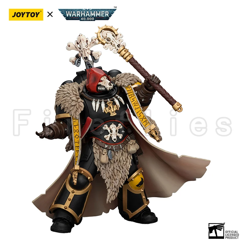 JOYTOY 1/18 Action Figure 40K Space Wolves Wolf Priest with Absolvor Bolt Pistol and Crozius Anime Model Toy view 4
