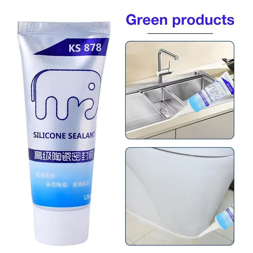 Multipurpose Silicone Sealant Waterproof Caulk Seal Mouldproof Fast Drying Adhesive Glass Glue For Basement Bathroom Kitchen