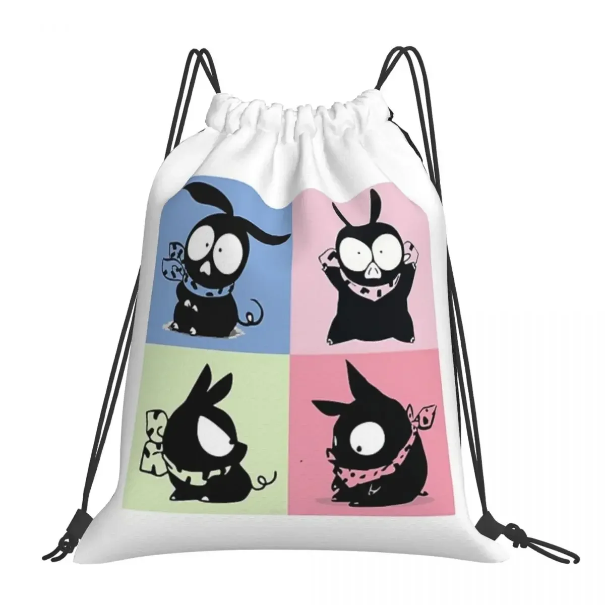 

P Chan Ranma Backpacks Fashion Portable Drawstring Bags Drawstring Bundle Pocket Storage Bag BookBag For Travel School