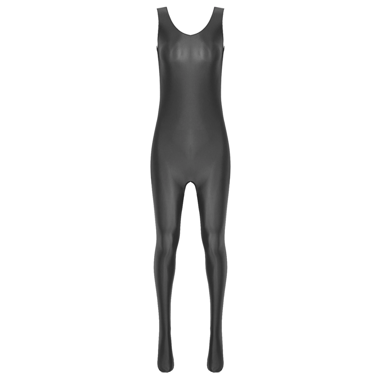 Womens Fashion Sleeveless One Piece Bodysuit Sport Fitness Tight Jumpsuit Pole Dance Clubwear Swimsuit