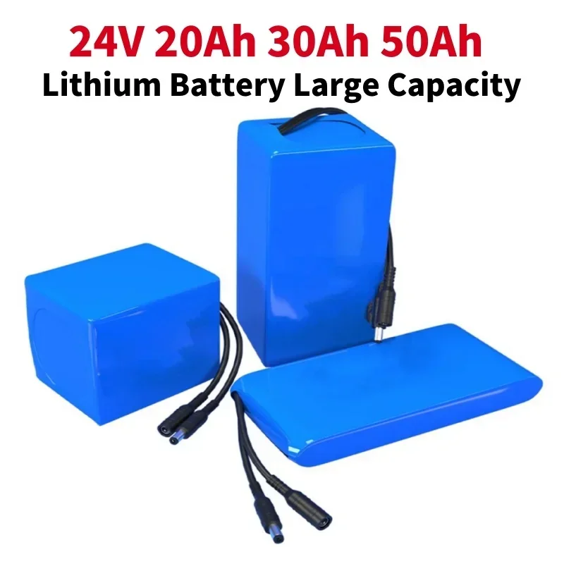 

24V Battery Pack 3Ah-50Ah Lithium Battery Large Capacity 6S 25.2V Electric Bike Medical Speaker Motor Power Bank Rechargeable