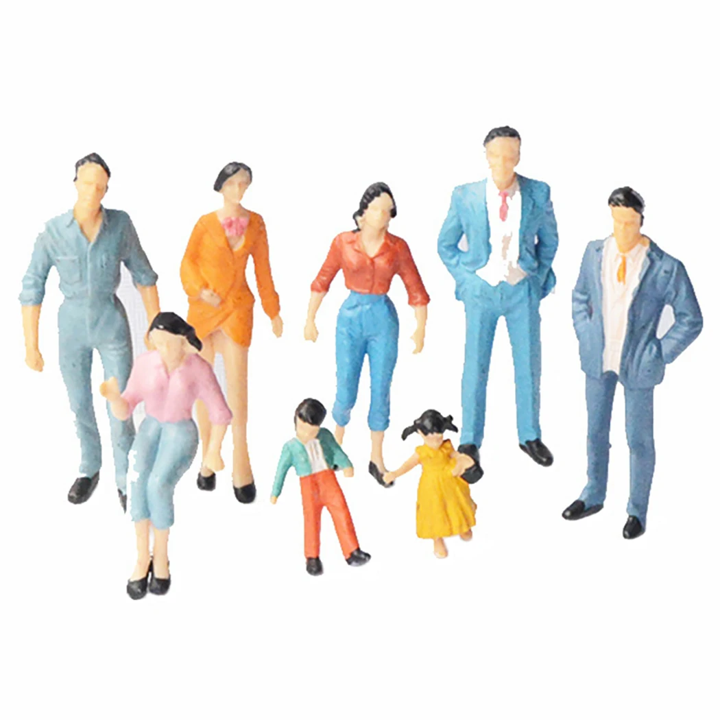 100Pcs/Set People Figurines Creative 1:50 Tiny People Figures For Miniature Scenes Random Style Home Decoration People Figures