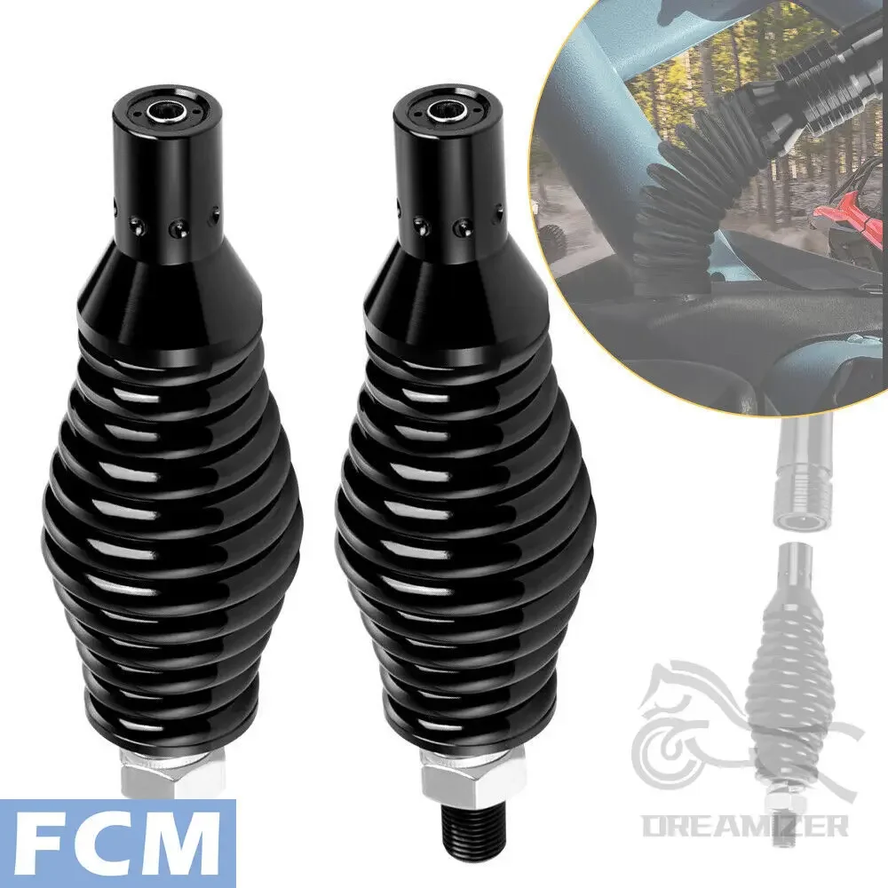 UTV ATV RGB LED Whip Lights staffa di montaggio a molla supporti di Base per Polaris RZR filo di acciaio ad alto tenore di carbonio SWPB