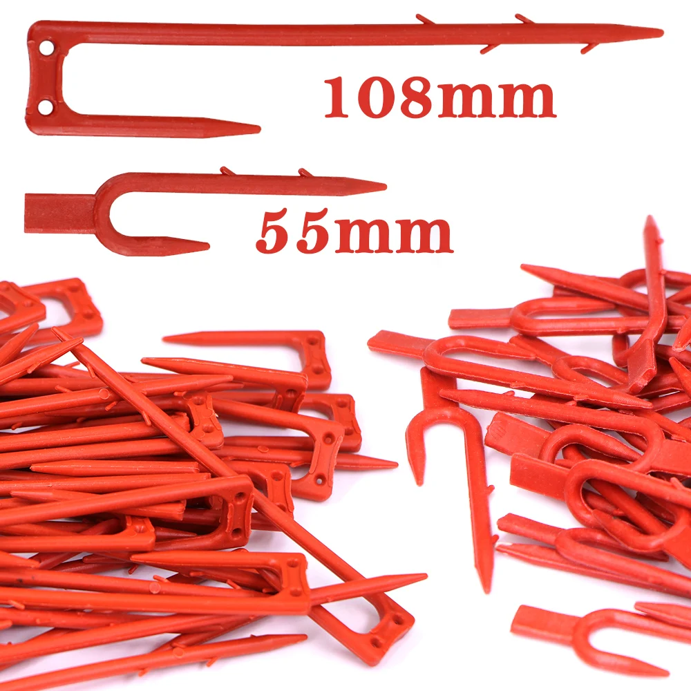 55/108mm Barb Thorn Planting Fork Strawberry Watermelon Vine Stolon Fixator Pressing Device Garden Clamp Clips Fastening Fixture