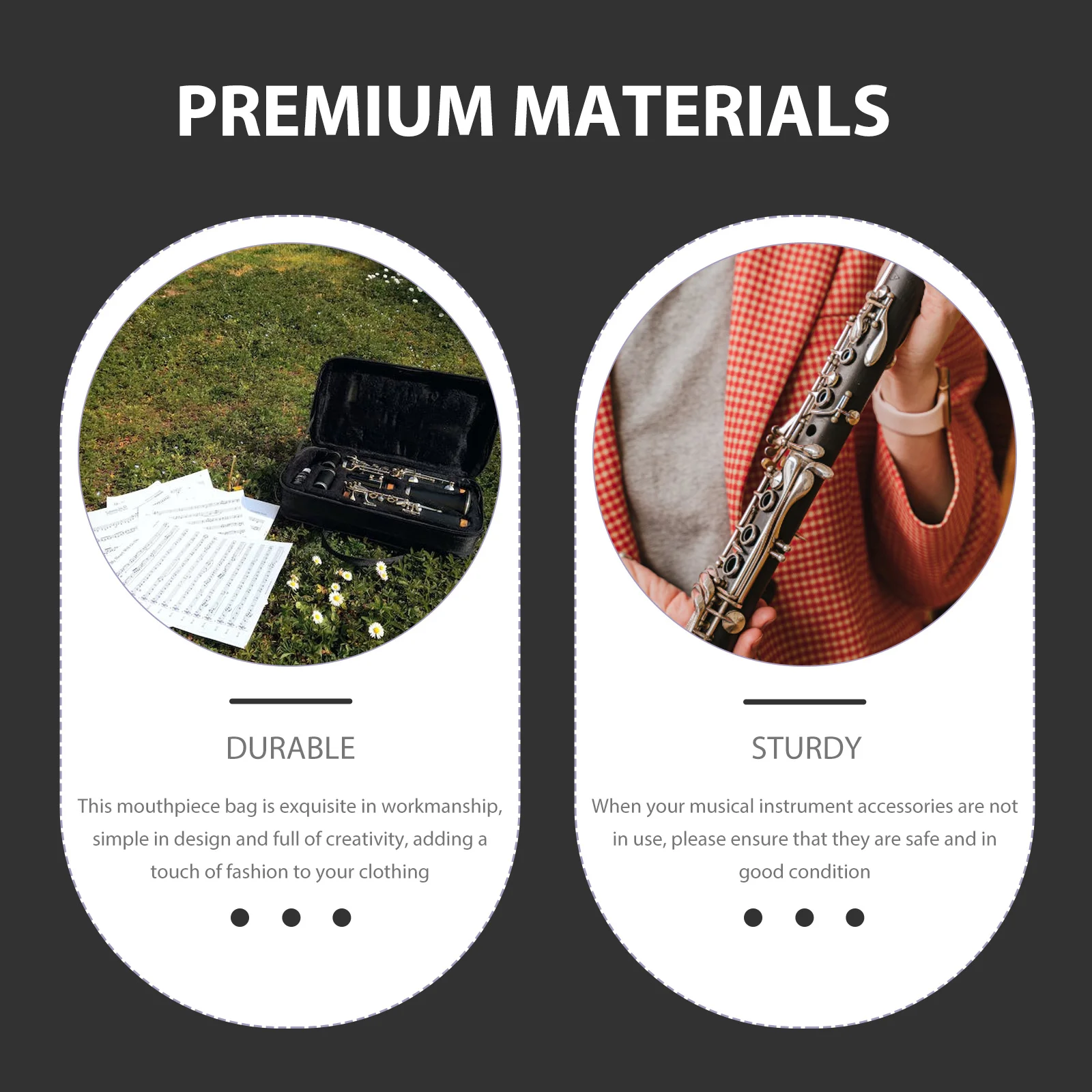 

Portable Durable Saxophone Bag Lightweight Compact Sax Head Storage Pouch Zipper Carrying Case Protective Holder for Travel