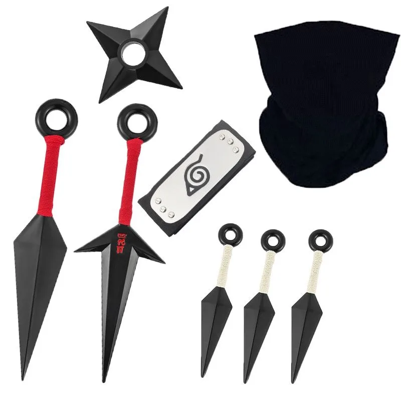 New Naruto Shippuden Cartoon Anime Kunai Forehead Protector Role Play Props Weapon Plastic Collectible Model Children's Toy