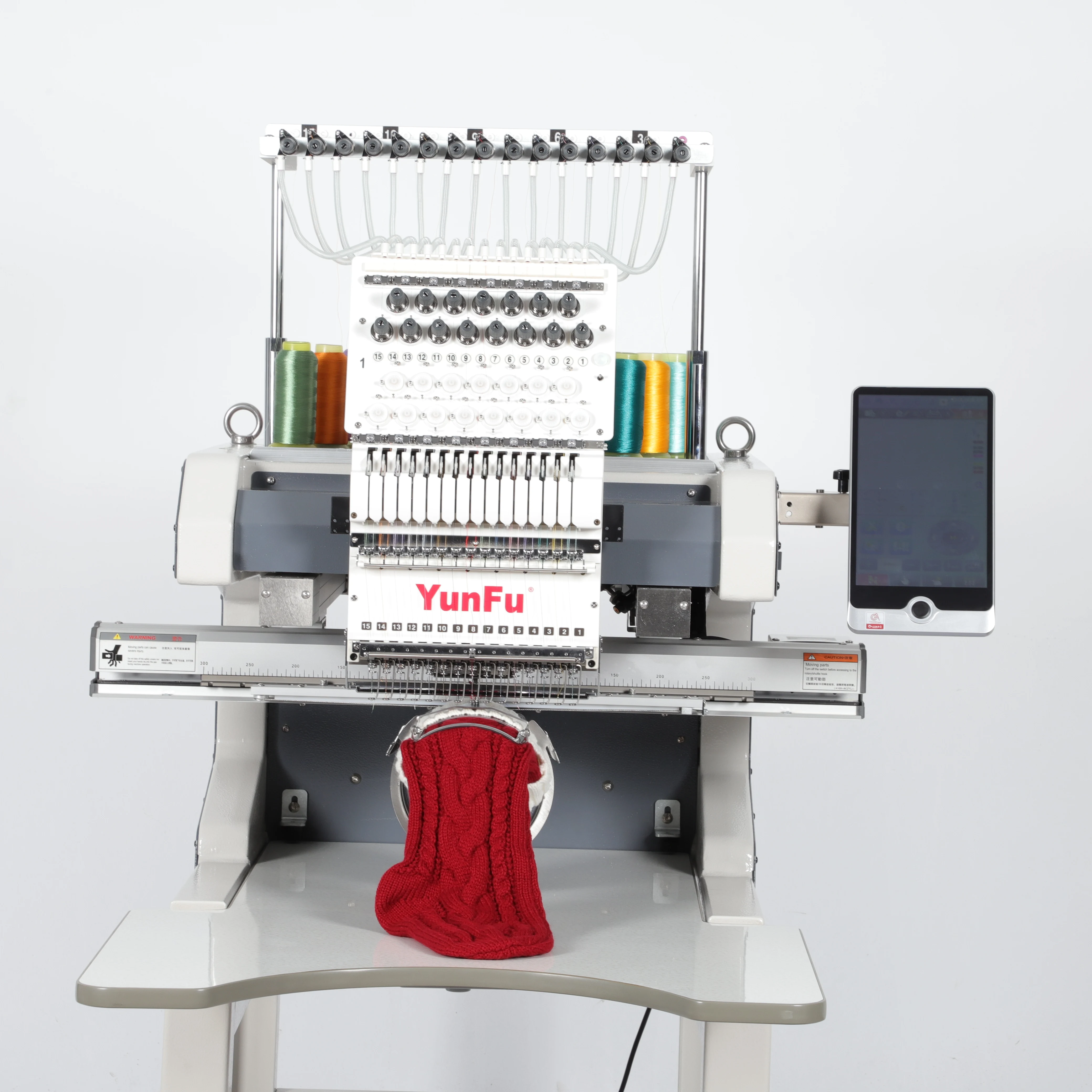 YunFu 2025 Original Commercial Cap Embroidery Machine 12/15 Needle With Authentic 100% Core Components Embroidery Machine