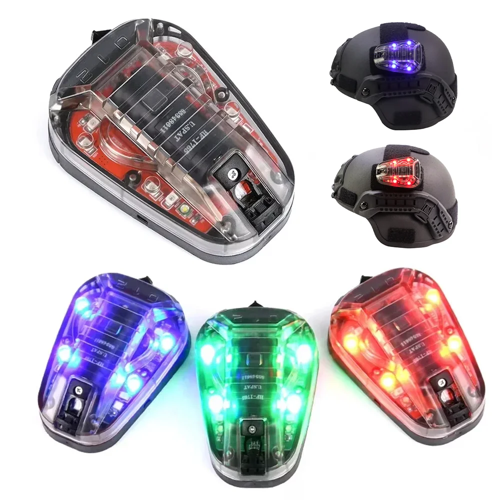 

Tactical Helmet Strobe Light 360° LED Survival Lamp Hunting Flashing Night Ops Gear Waterproof IR Flashlight Shatter-resistant