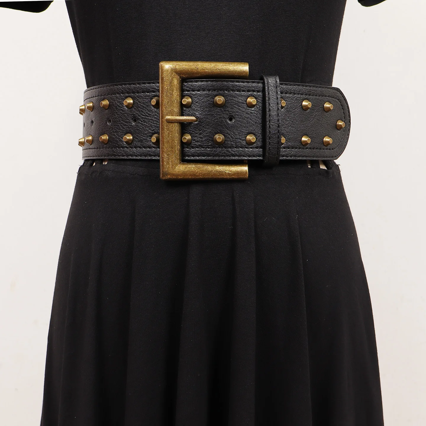 ハイエンドの高級ブランドエレガントな女性の革ベルト女性のワイドベルト女性のためのゴシックコルセットカマーバンドパンクカウボーイ