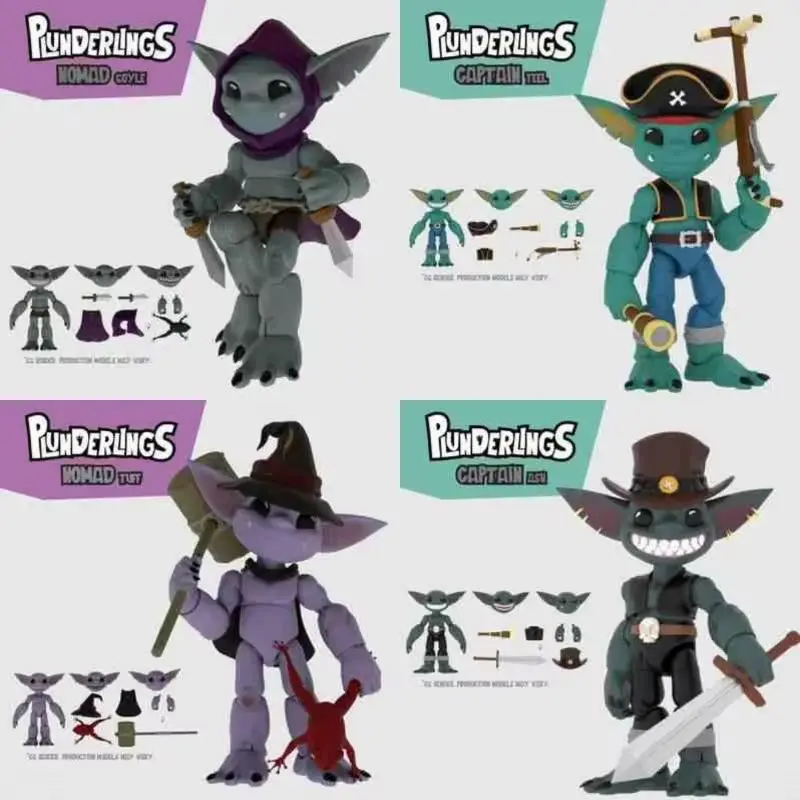 ในสต็อก Plunderlings Goblin Series 1 Wave 1/12 4 นิ้ว Action Figure ของเล่นคอลเลกชันของขวัญฮาโลวีนเด็กของขวัญ