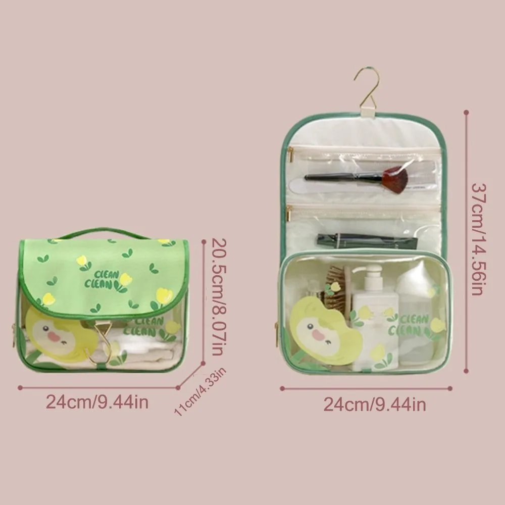 Waterproof Toiletry Washbag Large Capacity Dry Wet Separation Cosmetic Storage Bag Portable Hanging Travel Makeup Case