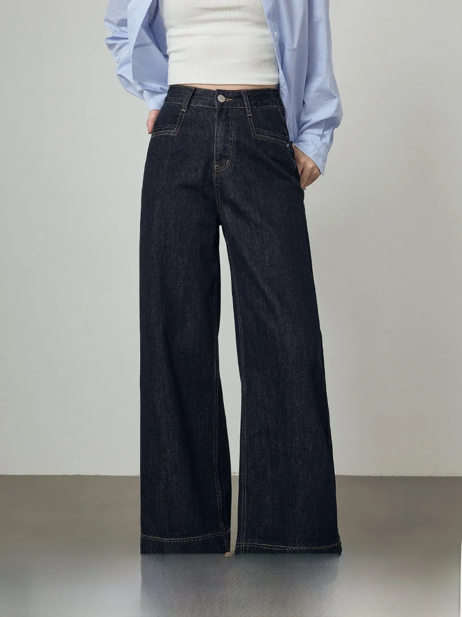 

Женские джинсы Deep Blue с высокой талией, прямые, в стиле ретро, утягивающие, весна 2026, новые, модные, премиум-класса, из денима