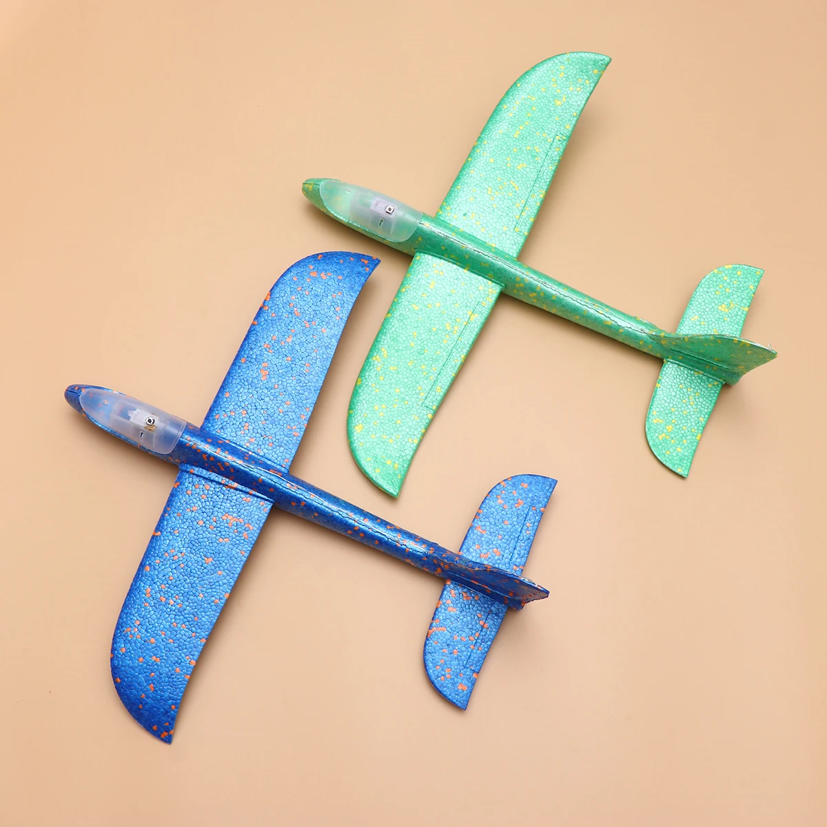 

2 PCS Hand Toss Plane Airplane Toy Simulation Tossing Glider Blue Child