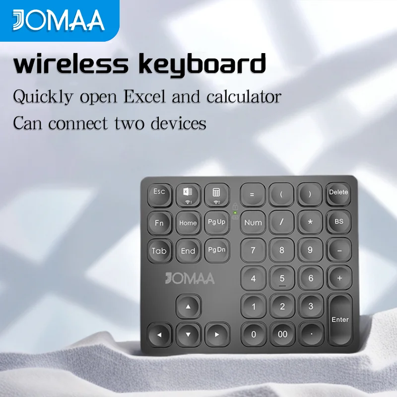 

Rechargeable Numeric Keypad - Slim, Portable, Silent 36-Key Numpad for Windows 10 Laptops, Tablets, and Smartphones - Includes U