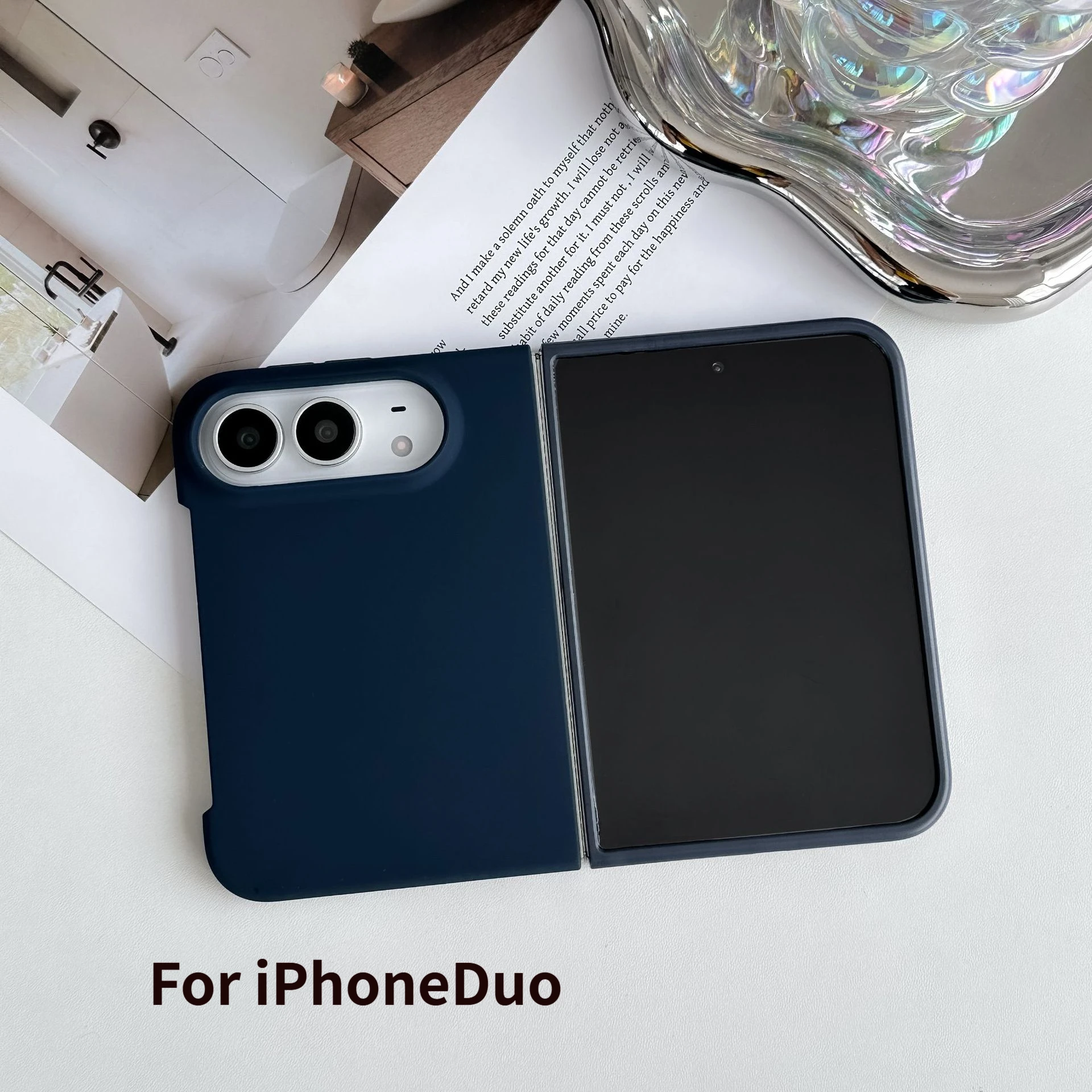 Ultra-Thin Soft Silicone Case for Apple iPhone Duo Protective Lens Bumper Friendly Coque Funda for iPhoneDuo
