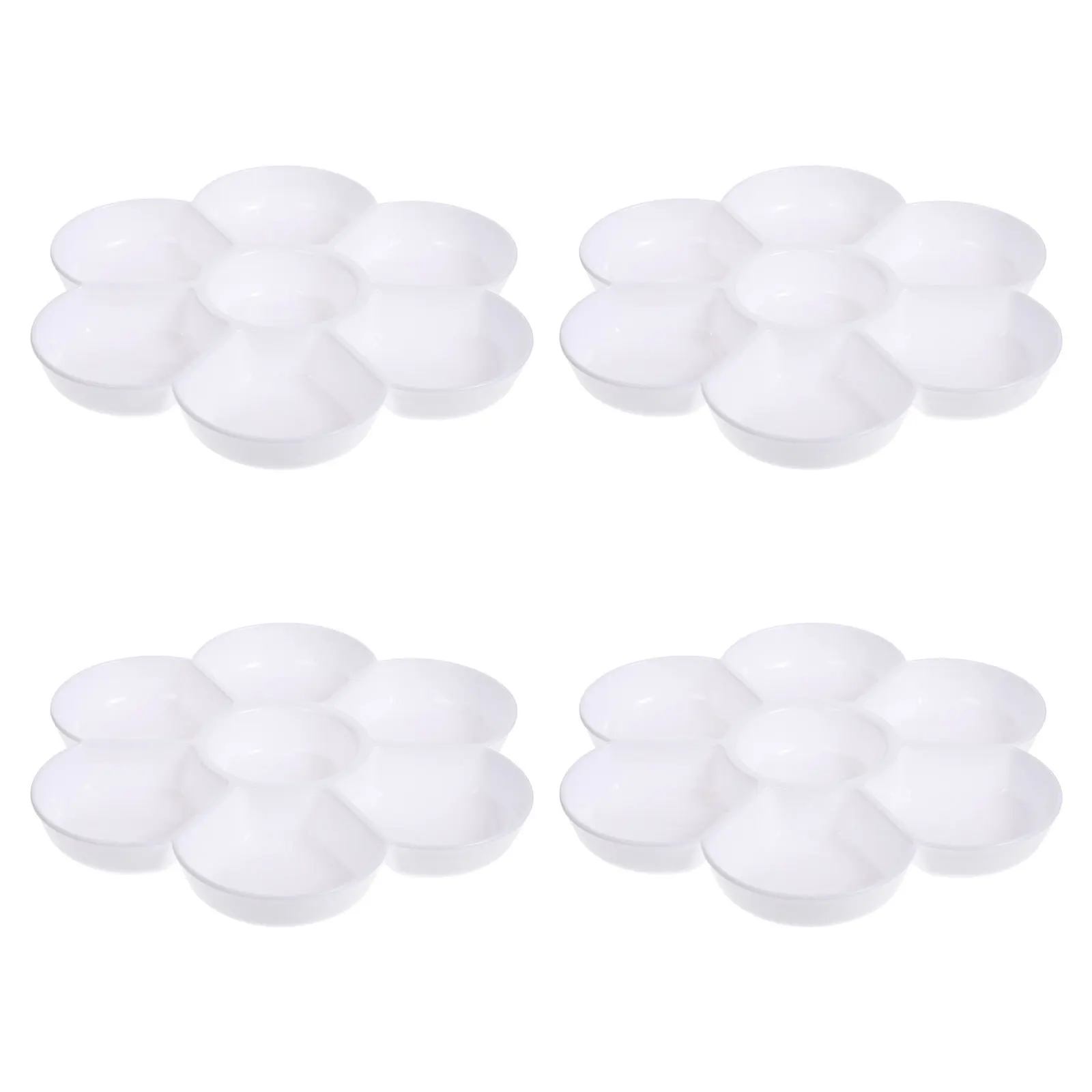 

4pcs Painting Trays Watercolor Pallets Art Paint Trays Lightweight Wear Resistant Color Fast Easy Storage Portable For Artists