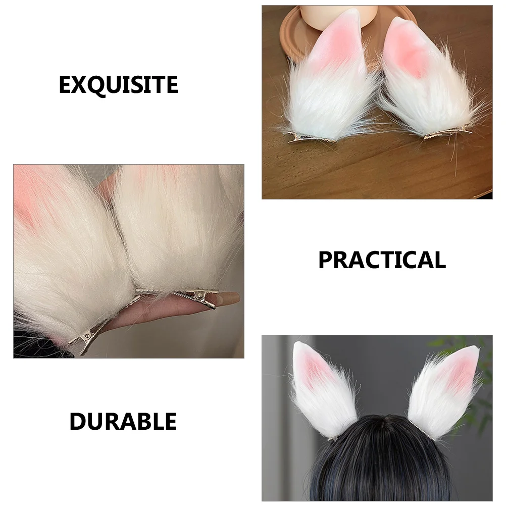 

Bunny Ear Hair Clips Girls Hairpin Photo Shoot Accessories Women Hair Extensions Comfortable Rabbit Ear Prom Banquet Daily Wear