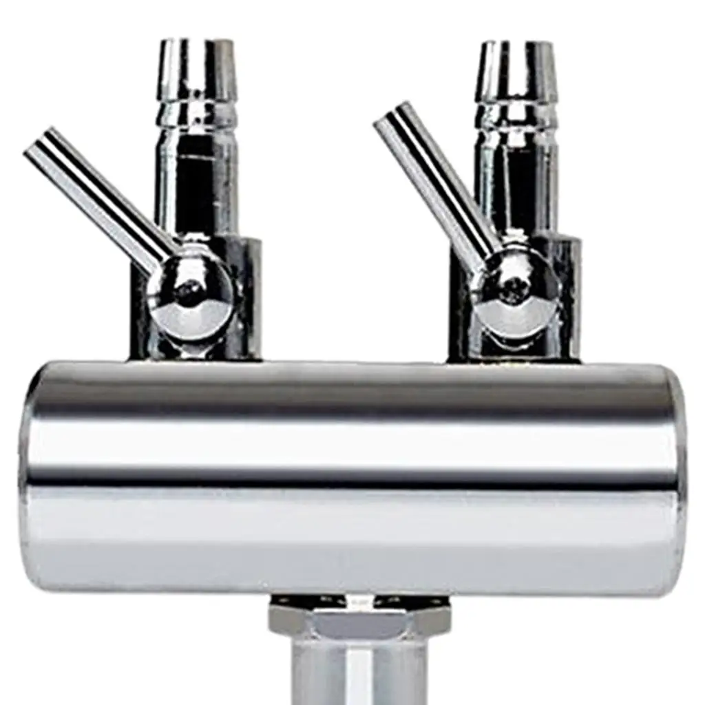 2-12 Way 4mm Cross Stainless Steel Aquarium Fish Tank Air Flow Distributor Lever Control Valve Flow Tube Pipe Line