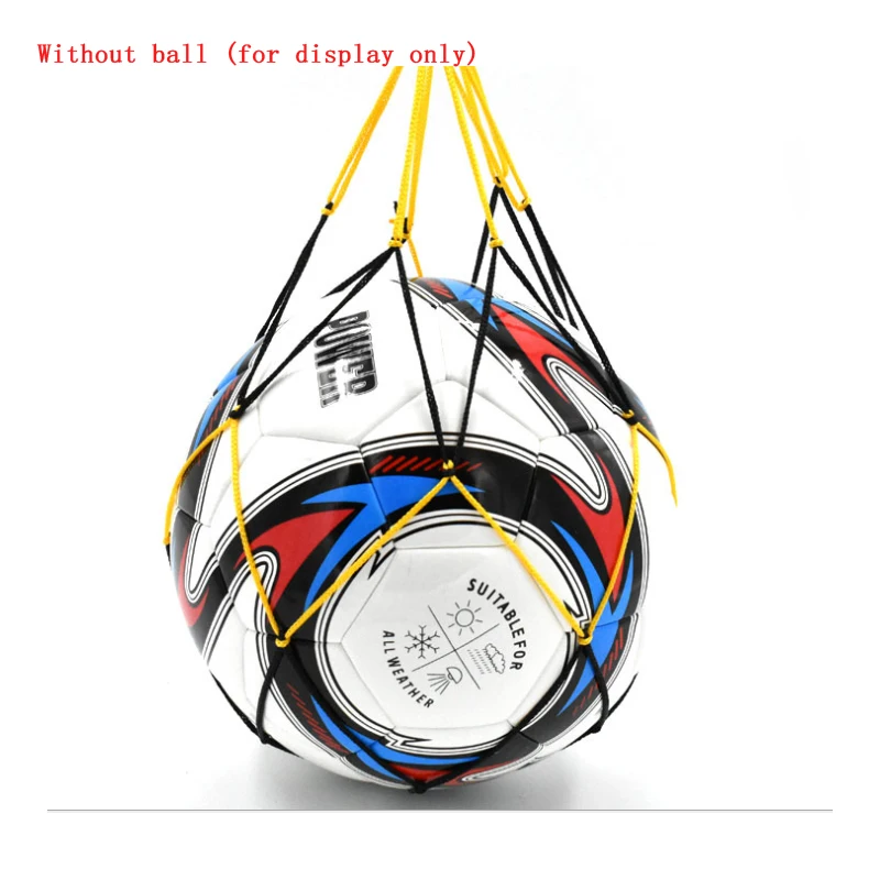 Nylon Net Bag Ball Carry Mesh for Volleyball Basketball Football Soccer Multi Sport Game Outdoor Durable Standard Black&Yellow