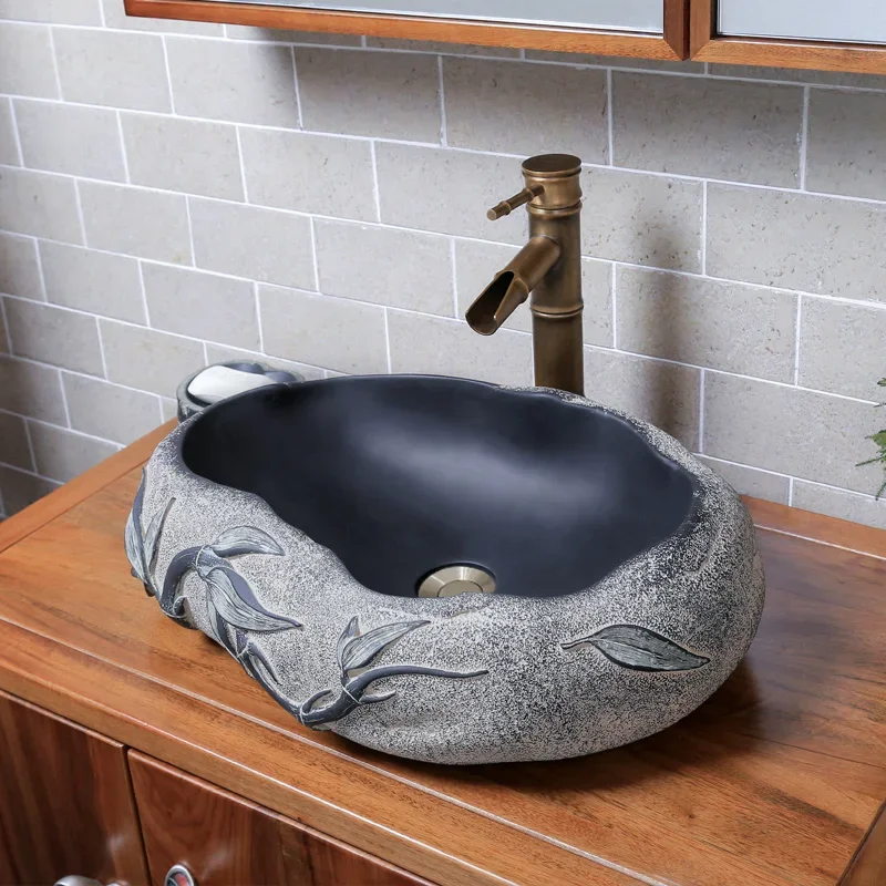 Chinese imitation basin sink bathroom toilet creative art shaped above counter basin mini small wash