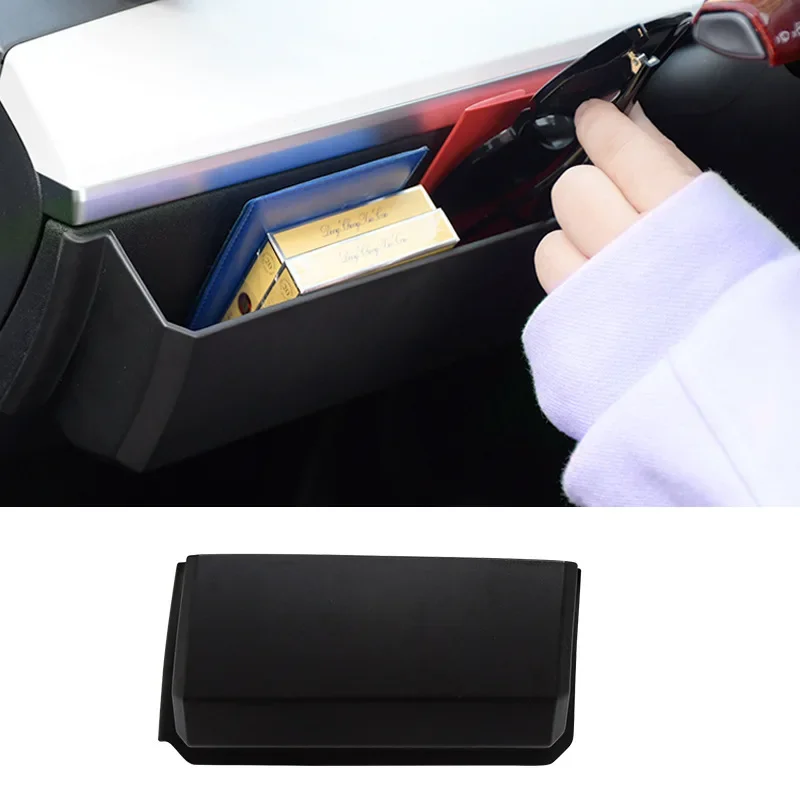 

For Tesla Model 3 Y Car Steering Wheel Side Storage Box Snap-in type Cell Phones Clutter Organizer Interior Accessories ABS