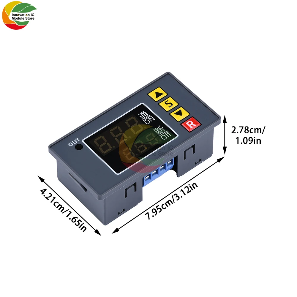 T3231 Digital Time Delay Relay LED Display Cycle Timer Control Switch Adjustable Timing Relay Time Delay Switch 12V/24V/110-220V