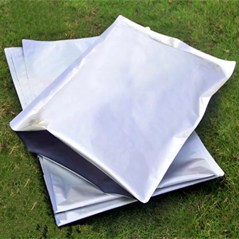 50PCS Large Open Top Aluminum Foil Packaging Bag DIY Logo Powder Dog Food Garlic Vacuum Oilproof Waterproof Feed Storage Pouches