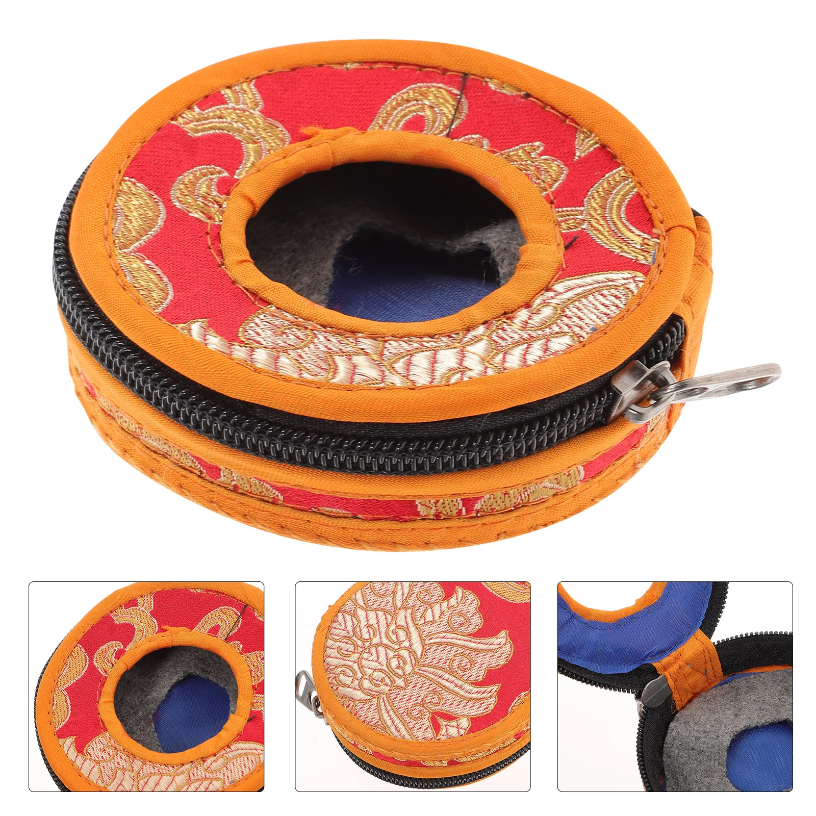 

Bell Ring Set Nepal Carry Case Religious Cymbals Bag Polyester Storage Meditation Container The Manual