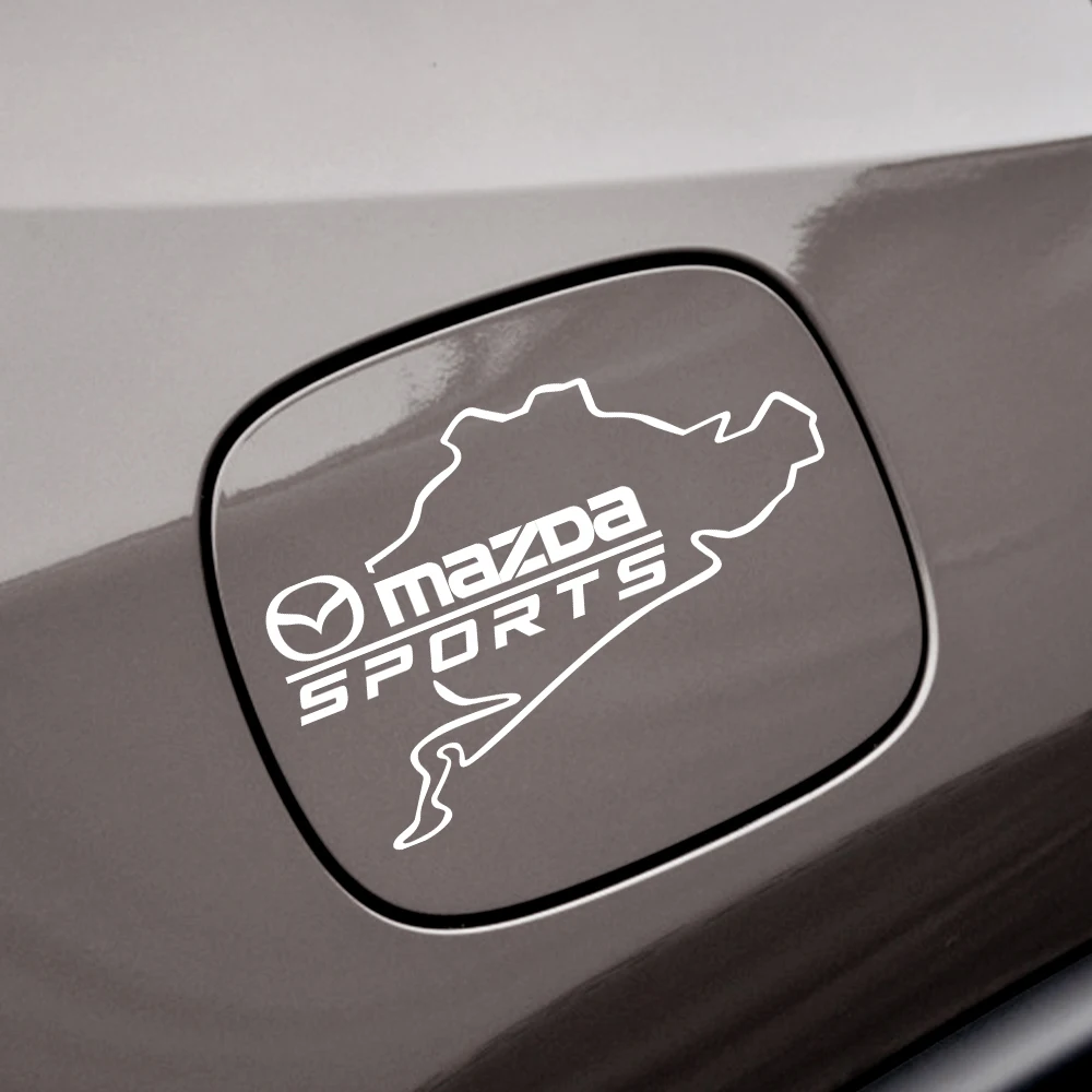 1PC New Car Sticker PVC Car Fuel Tank Cap Decorative Sticker For Mazda 2 3 5 6 7 Axela CX5 CX3 CX4 CX30 CX9 Atenza Demio RX7 MS
