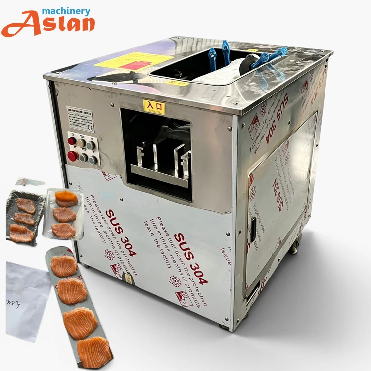 Fish Oblique Slicer Table Type Salmon Slice Cutting Machine