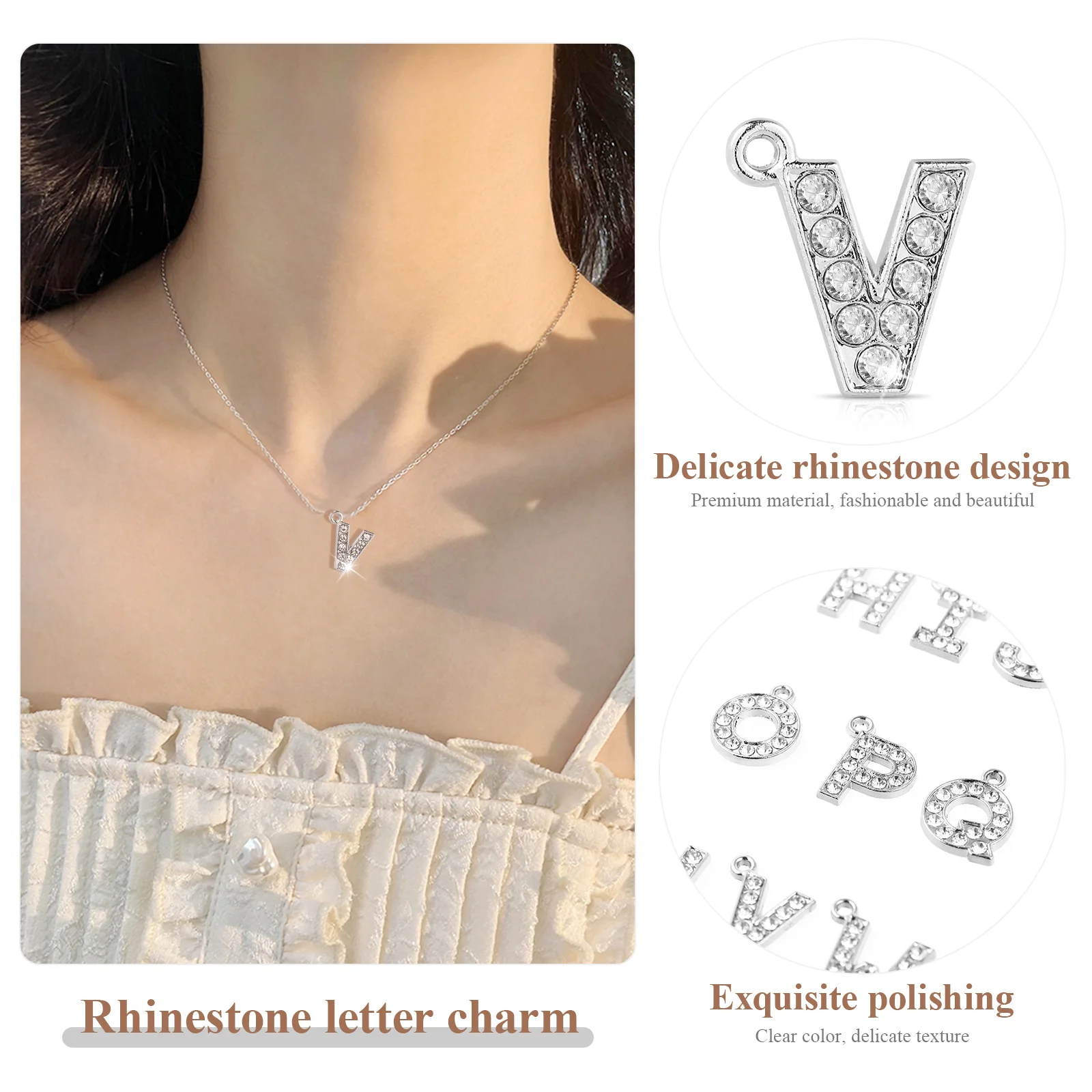 26 Pcs Letter Jewelery Charms Alphabet Jewelry for Bracelets Making Pendants Initial